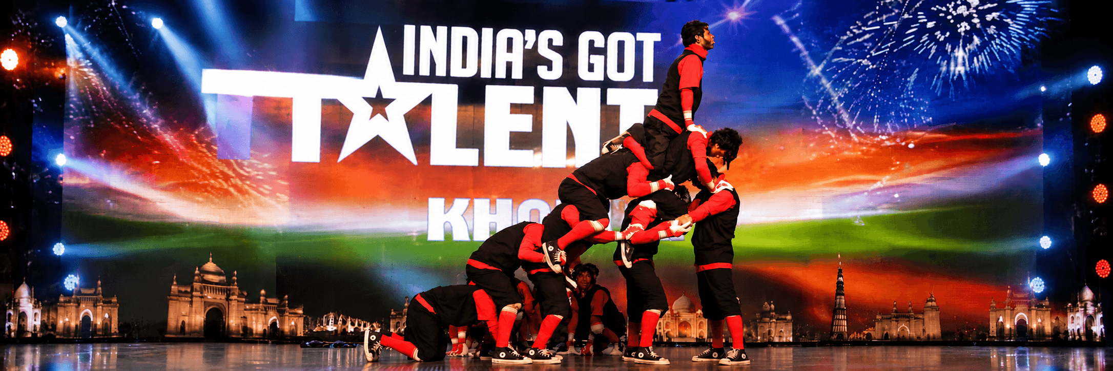 Fictitious Group performing on the India's Got Talent stage